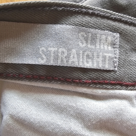 ARIZONA Men's Slim Straight 100% Cotton Gray Pants - Picture 7 of 11